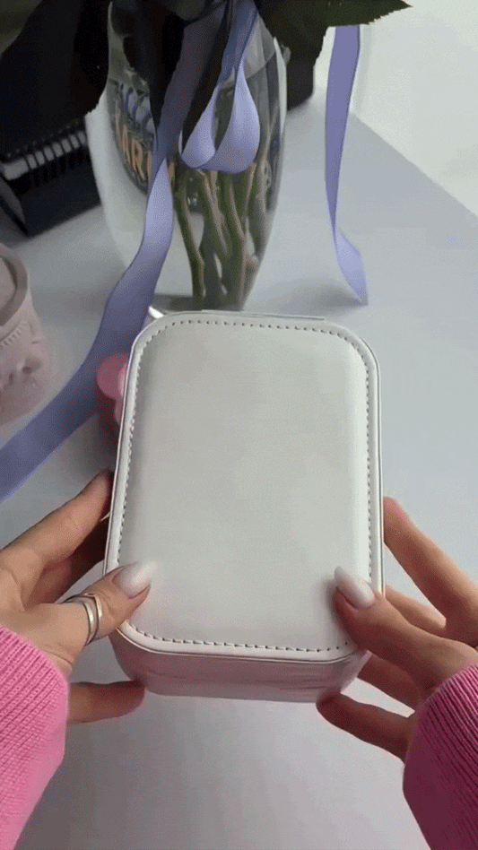 White Jewelry Box with LED Mirror