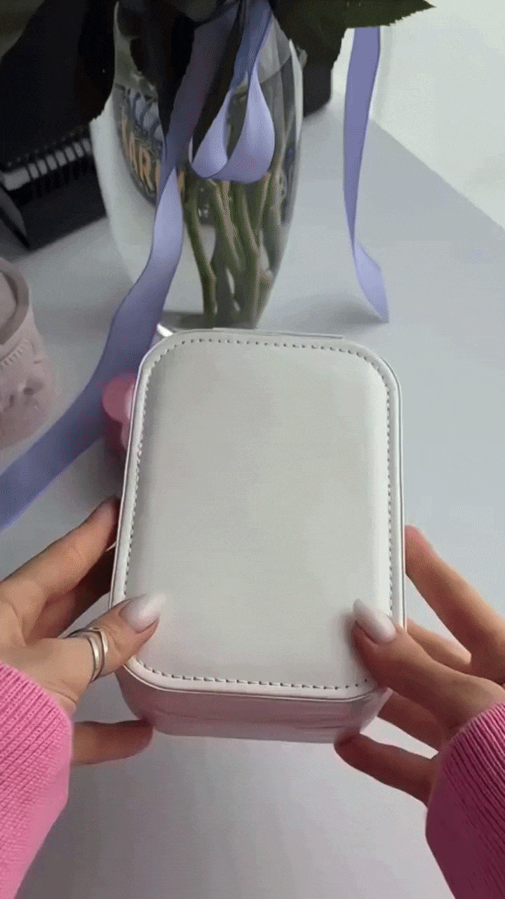 White Jewelry Box with LED Mirror